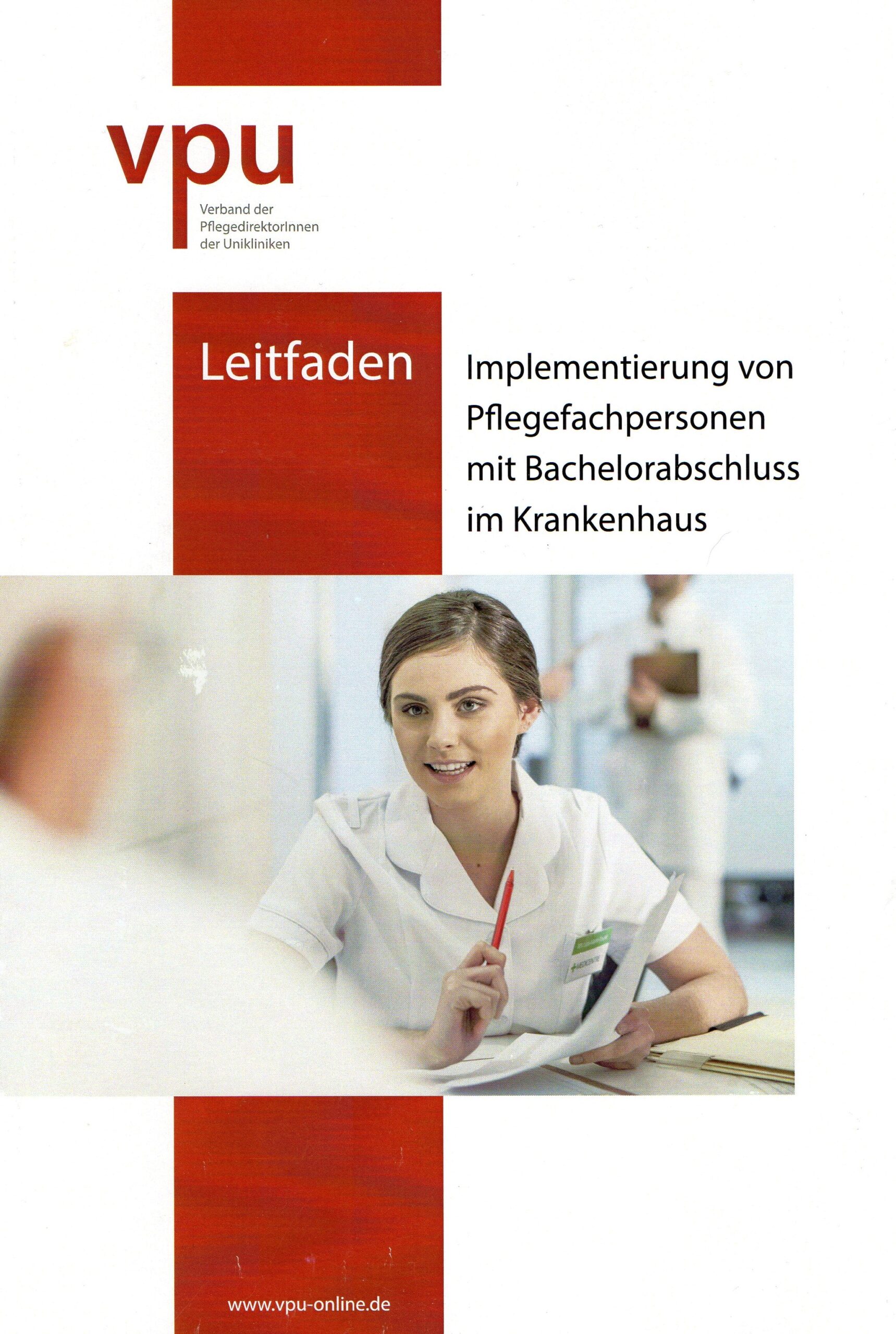 Cover Leitfaden Implementierung von Pflegefachpersonen im Krankenhaus